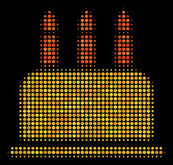 Urodzinowy tort półtonów ikona — Wektor stockowy