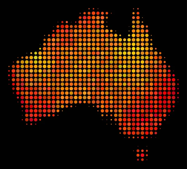 Mappa punteggiata di Orange Australia — Vettoriale Stock