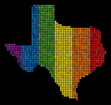 Texas harita noktalı spektrum