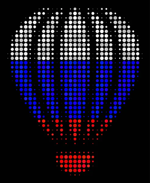 Icône Aérostat Russe Halftone — Image vectorielle