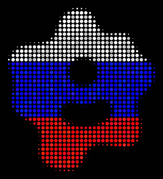Halftone Russische Amoeba pictogram — Stockvector