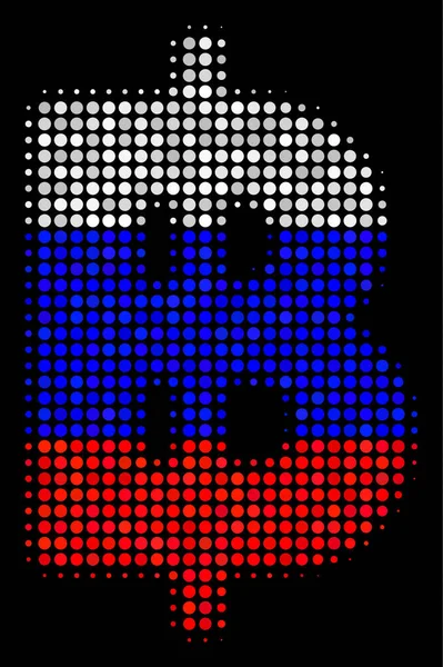 Halftone Russische Baht pictogram — Stockvector