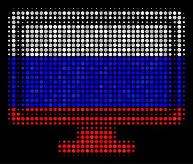 Yarı ton Rus bilgisayar simgesini görüntüle