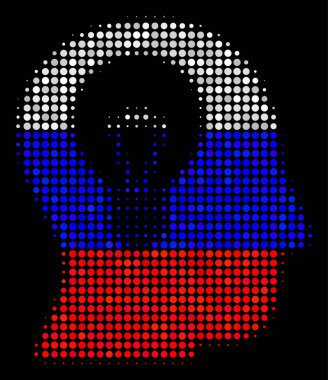 Yarı ton Rus akıl ampul simgesi