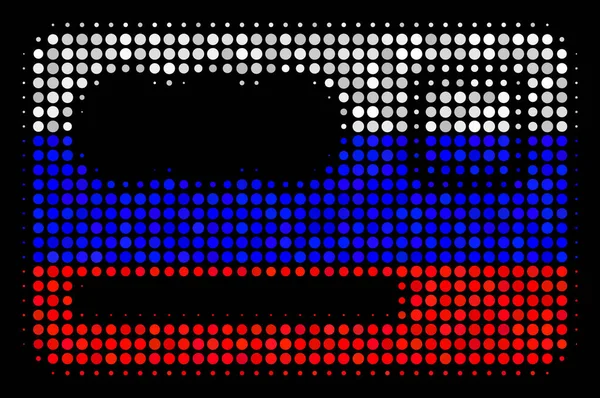 Halftone Russische Banking kaart pictogram — Stockvector