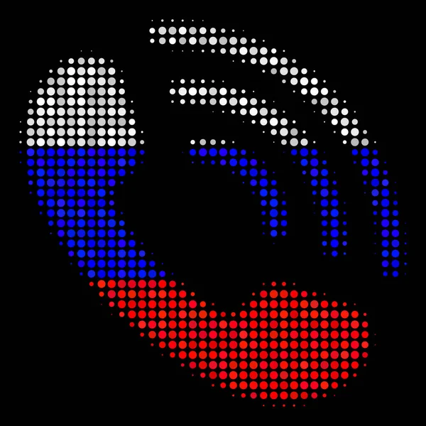Halftone Russische oproep Ring pictogram — Stockvector