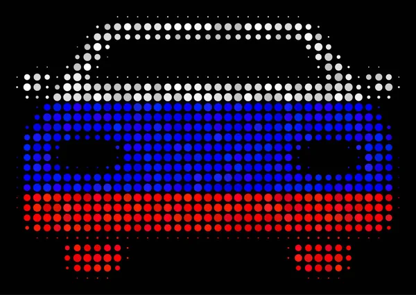 Icono de coche ruso de medio tono — Vector de stock