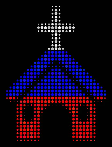 Icono medio tono Iglesia Cristiana Rusa — Vector de stock