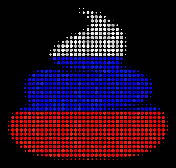 Halftone Russische Crap pictogram — Stockvector