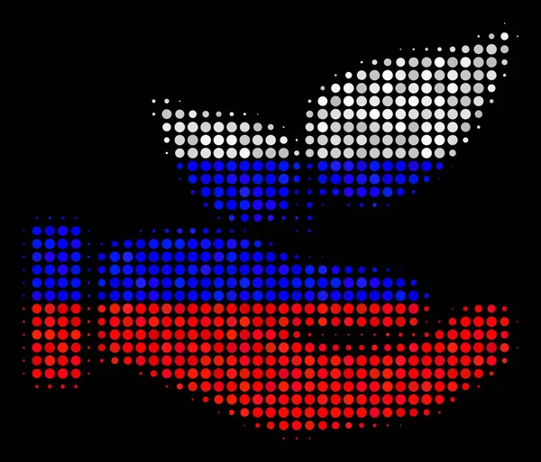 Μεσοτονικό ρωσικό Eco εκκίνησης εικονίδιο χεριού — Διανυσματικό Αρχείο