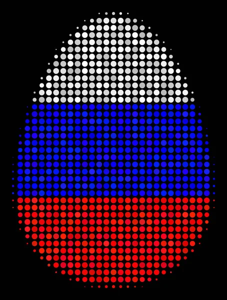 半色调俄罗斯鸡蛋图标 — 图库矢量图片