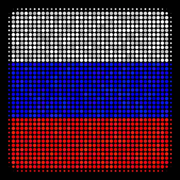 Halftone Russische gevulde vierkante pictogram — Stockvector