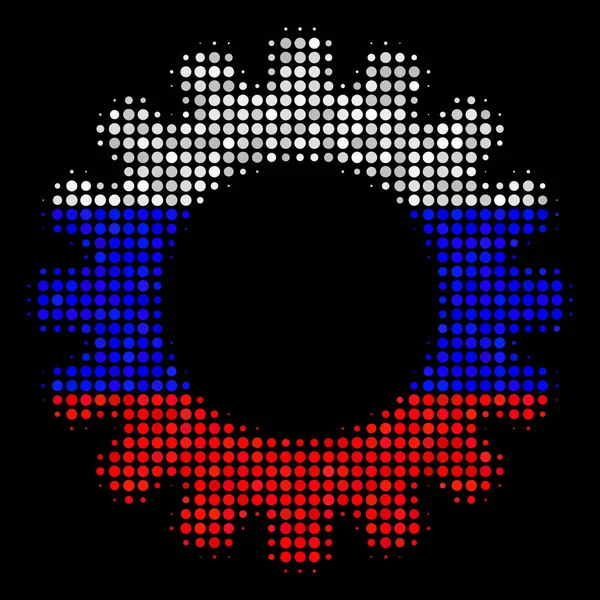 Icône d'engrenage russe demi-ton — Image vectorielle