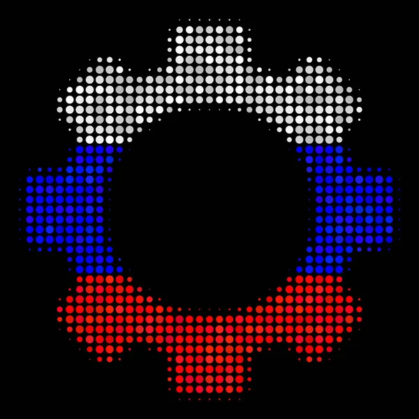 Icône d'engrenage russe demi-ton — Image vectorielle