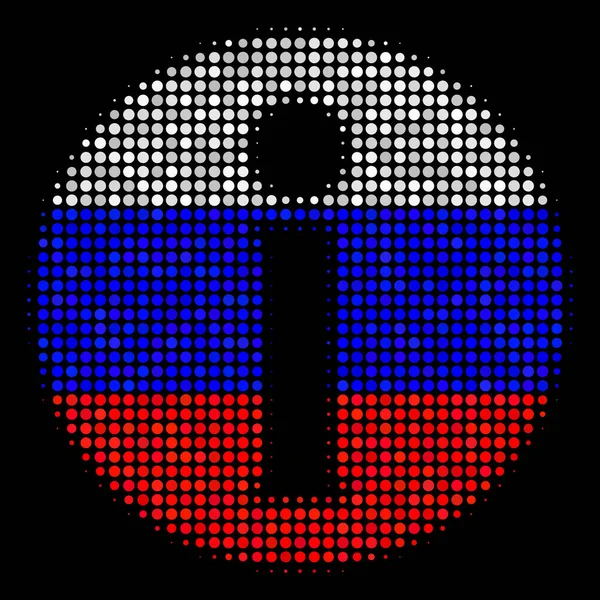 Halftone Russische Info pictogram — Stockvector