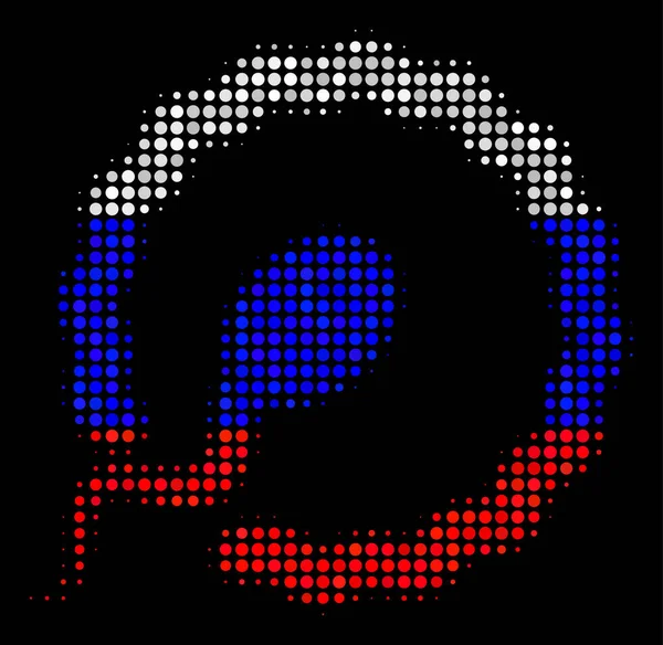 Icono de inseminación rusa de medio tono — Vector de stock