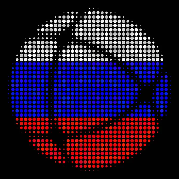 Halftone Russian Internet Icon — Stock Vector