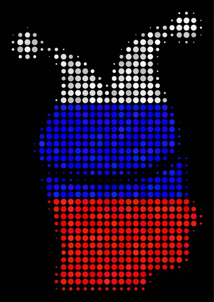 Halftone Russian Joker Icon — Stock Vector
