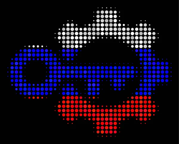 Icono de opciones clave de medio tono ruso — Vector de stock