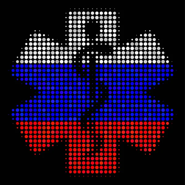 Halftone Russian Life Star Icon — Stock Vector