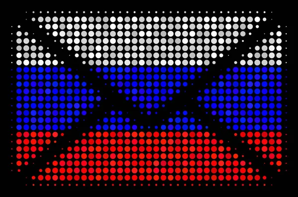 Icono medio tono del sobre del correo ruso — Vector de stock