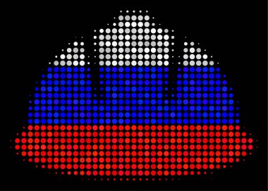 Yarı ton Rus güvenlik kask simgesi