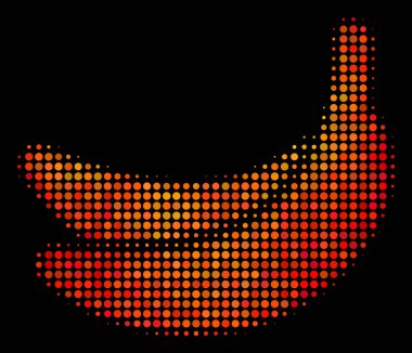 Parlak noktalı muz simgesi