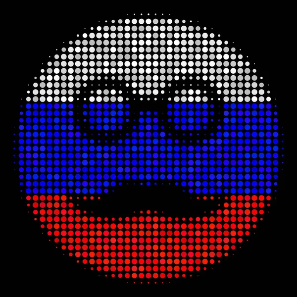 Halvton rysk Pension Smiley-ikonen — Stock vektor