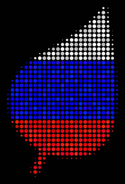 Icono de hoja de planta rusa de medio tono — Vector de stock