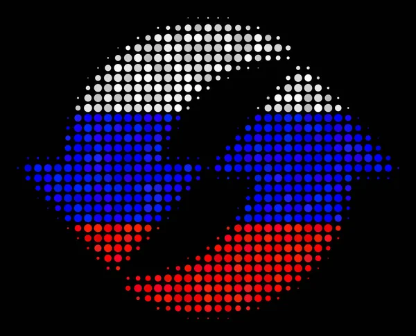 Halftone Russian Refresh Icon — Stock Vector