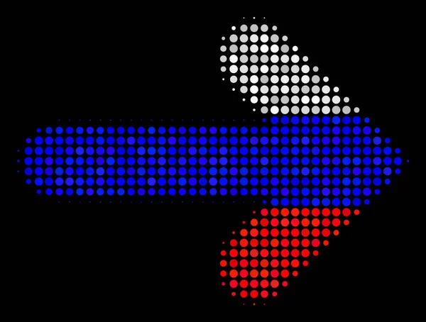 Icono de flecha derecha rusa de medio tono — Archivo Imágenes Vectoriales
