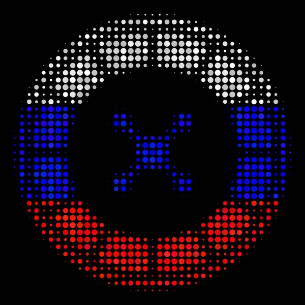 Icône de roulette russe demi-teinte — Image vectorielle