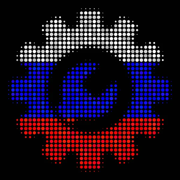 Pictogram van de hulpprogramma's van halftone Russische dienst — Stockvector