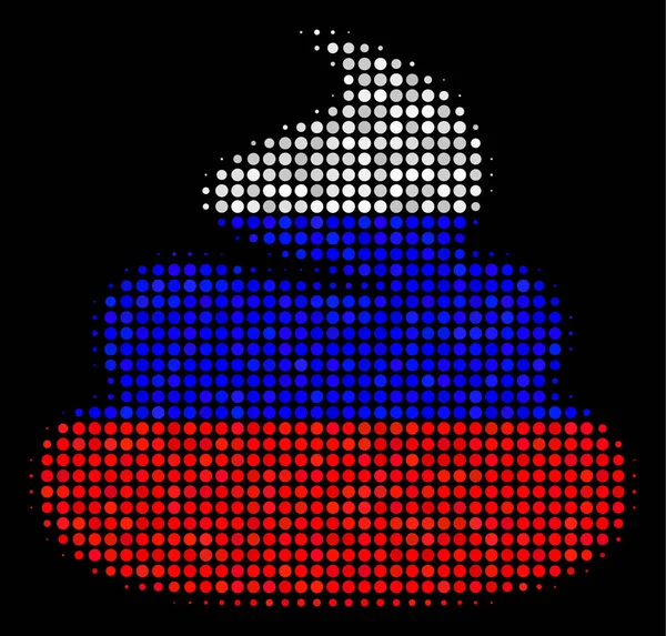 Halftone Russian Shit Icon — Stock Vector