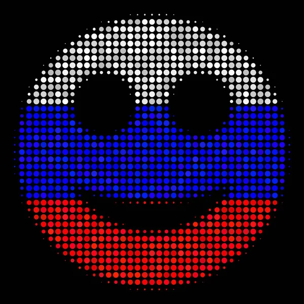 Полутоновая русская икона улыбки — стоковый вектор