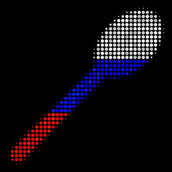 Halftone Russian Spoon Icon — Stock Vector