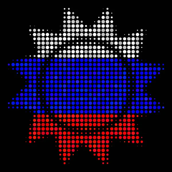 Halftone Russische Sun pictogram — Stockvector