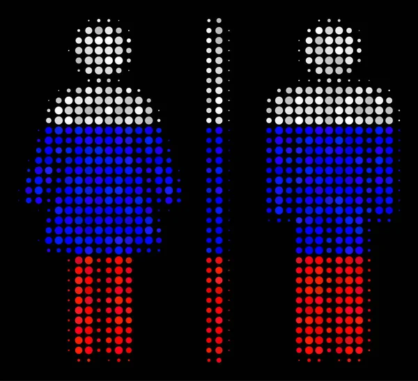Półtony rosyjski toaleta ikonę osób — Wektor stockowy