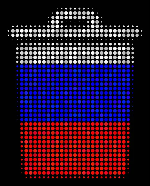 Icono de Papelera rusa de medio tono — Vector de stock