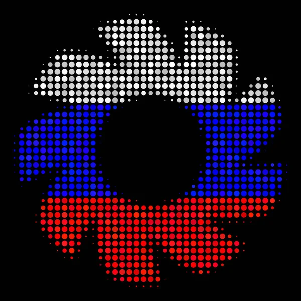 Halftone Russian Turbine Icon — Stock Vector