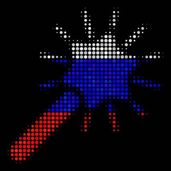 Polotónování ruské hůlka nástroj kouzelná ikona — Stockový vektor