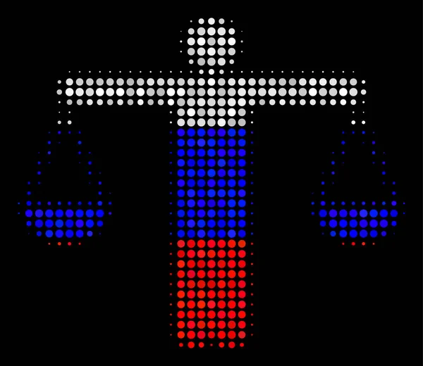 Halftone Russian Weight Comparaison de l'icône de la personne — Image vectorielle