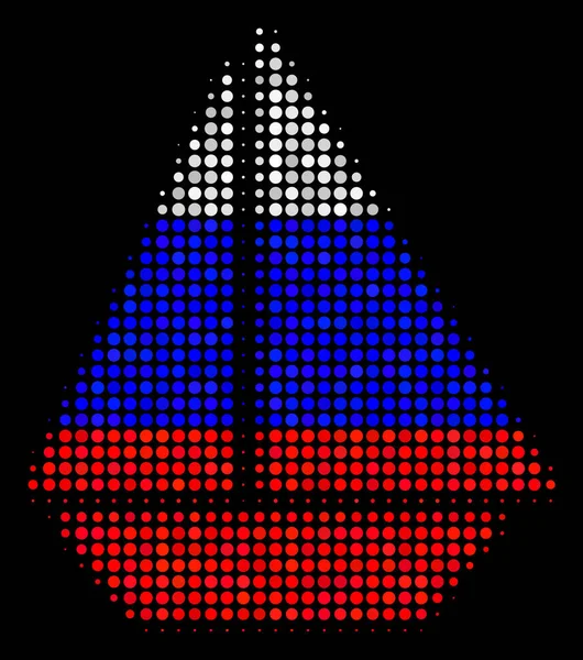 Halftone Russian Yacht Icon — Stock Vector