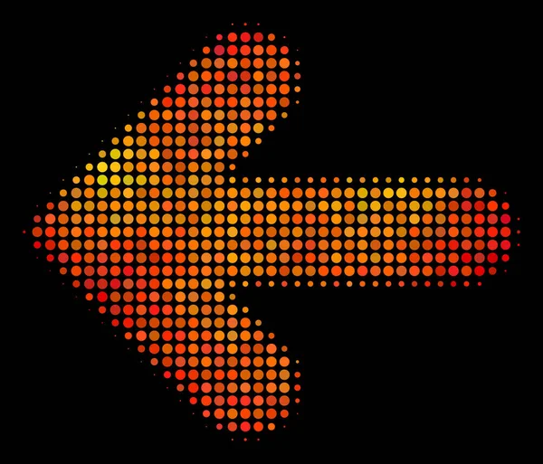 Panah Pixel Terang Ikon Kiri - Stok Vektor