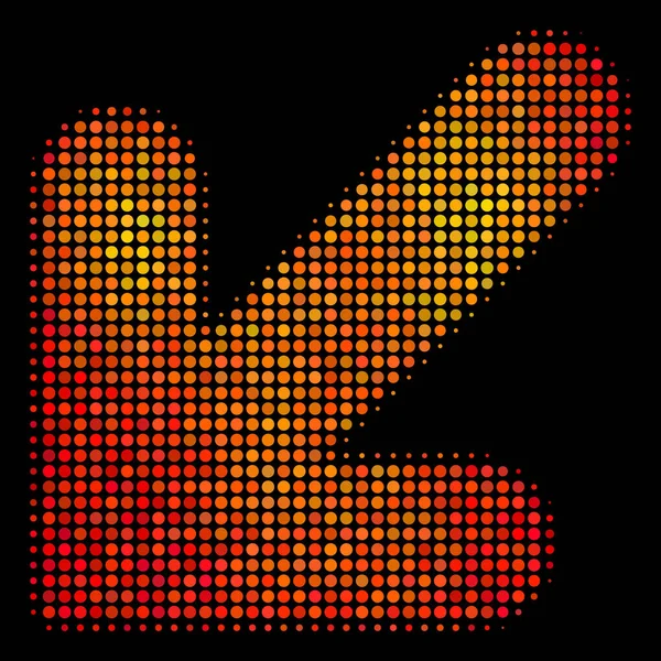 Světlý Pixel šipka dolů levou ikonu — Stockový vektor