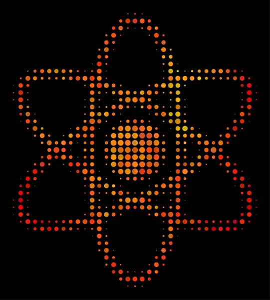 Helles Pixel-Atom-Symbol — Stockvektor