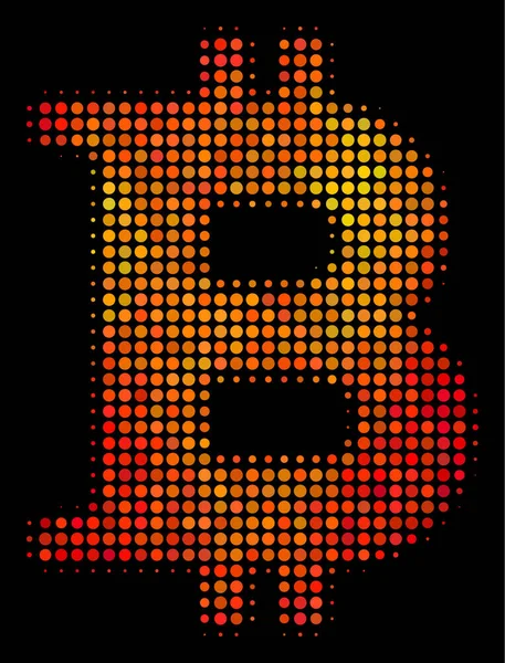 Heller Punkt Bitcoin-Symbol — Stockvektor