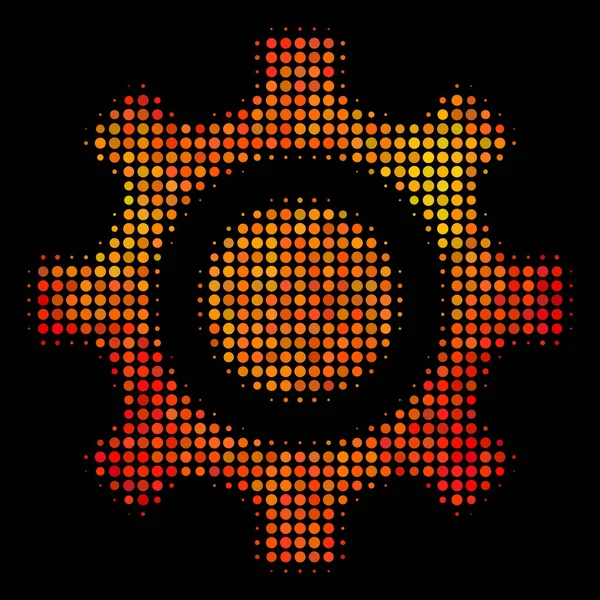 Bright tečkované ikony Cogwheel — Stockový vektor
