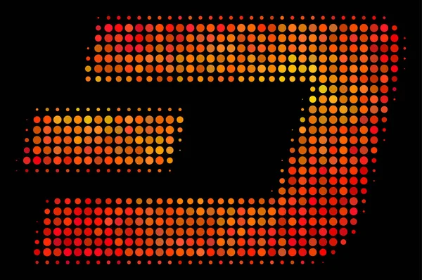 Ljusa Pixel Dash valuta ikonen — Stock vektor