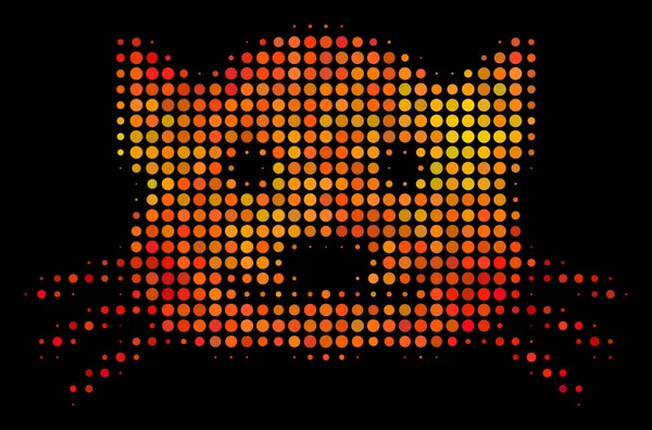Světlý Pixel Kitty ikona — Stockový vektor